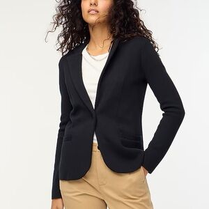 J. Crew Schoolboy Sweater Navy Blue  Knit Blazer Classic Tailored Workwear XS
